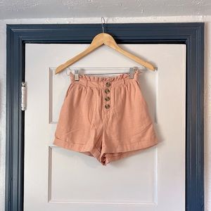 American Eagle high waisted blush paperbag shorts